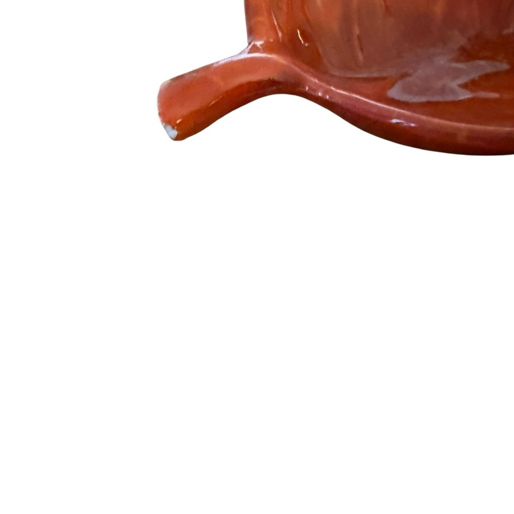 Mid Century Vintage Burnt Orange California Pottery Divided Serving Dish 2229 - Picture 5 of 11